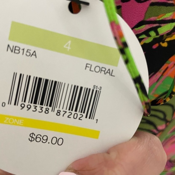 Impulse Neon Strapless Dress Size 4 New Tropical Resort Vacation Summer - Picture 2 of 3